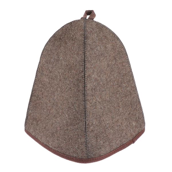 Tyk Sauna Hat af Uldfelt - Badehat - Behagelig Sauna Hat - Vandabsorberende Hat
