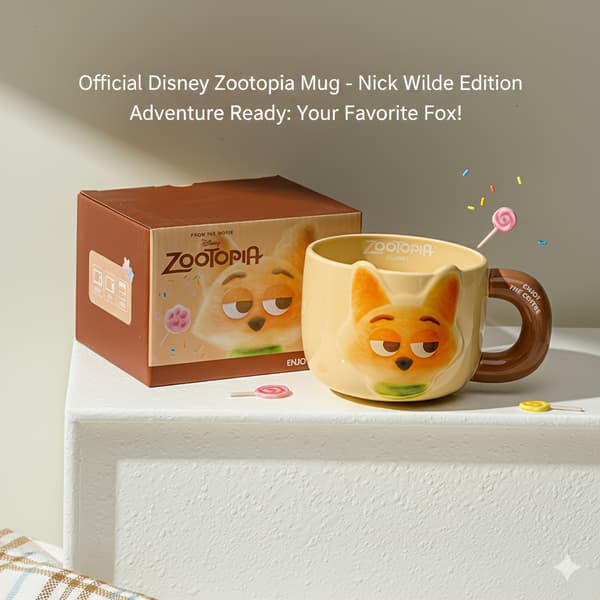 Zootopia Rävansikte Keramisk Mugg 3D Öron Premium Utomhus Picknick Kopp Kaffe Te Fox