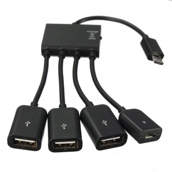 HUB 3x USB 1x MicroUSB Tablet PC ANDROID OTG Mus, JL706