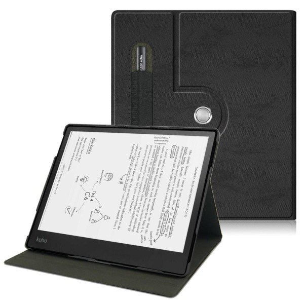 Kobo Elipsa Fodral 360 Graders Rotation Ställ - Svart