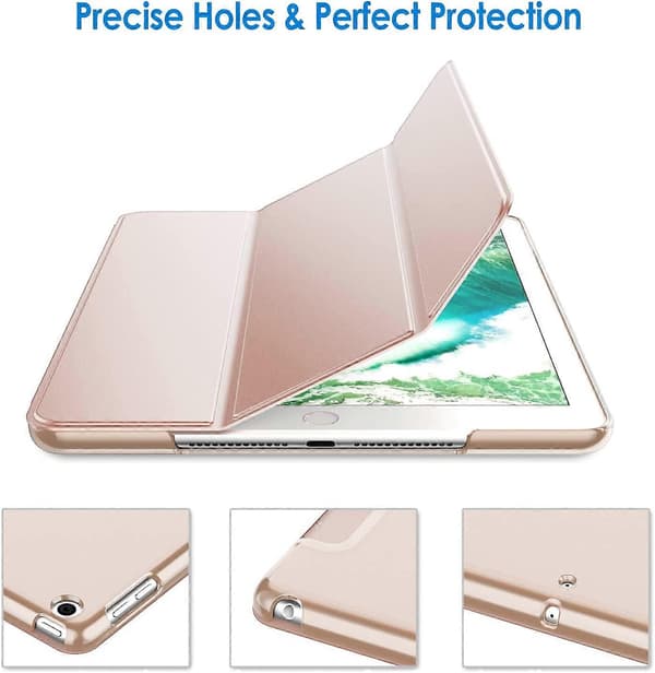 Etui til iPad (9,7 tommer, 2018/2017 model, 6./5. generation), Smart Cover Auto Vågn/Sov Rose Gold