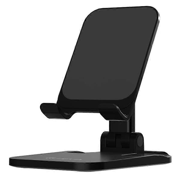 DEVIA Telefonställ Justerbart Vikbart Skrivbordsställ för Telefon Surfplattor Docka för iPhone 16/16 Multicolor Black