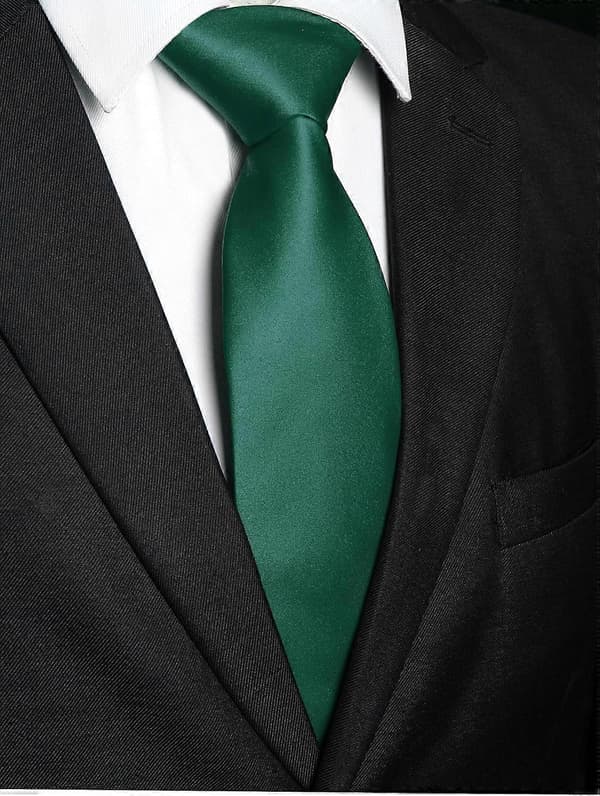 Enfärgad Slips Herr Slips Kompatibel med Affärs- och Bröllopsfest Emerald Green