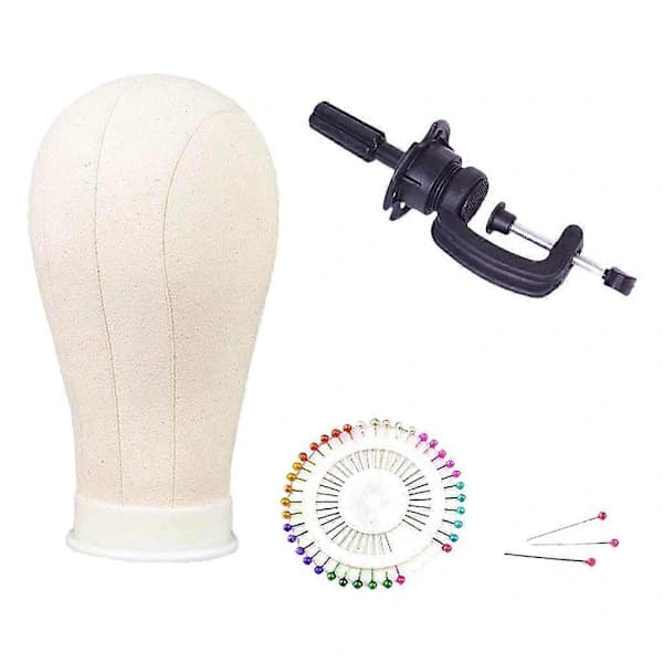 Parykk Hode Modell Maker med Gratis Holder, Pins, 21 Tommer, SD
