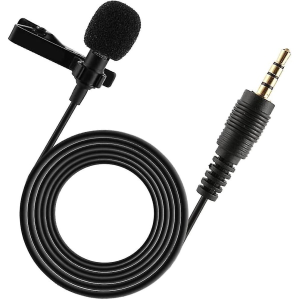 3,5 Mm Lavalier-mikrofon, Sanon Mini Lapel-mikrofon med 59 tums kabel