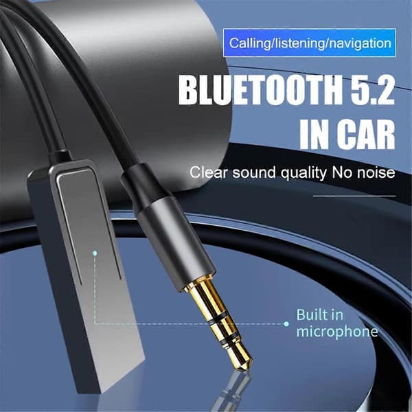 AUX Bluetooth Adapter Bil 3.5mm Jack Audio Transmitter Black