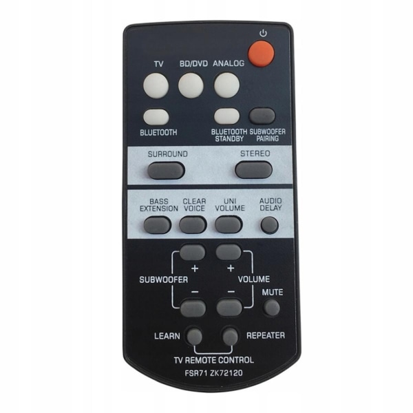 Ersättande universal Byt ut fjärrkontrollen mot Yamaha YAS-106 YAS soundbar
