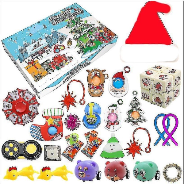 Jul adventskalender Present Fidget Toys Stress Relief Fidget Toy Blind Box Barn 18
