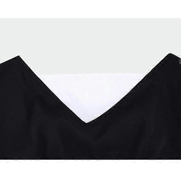 Dirndl til kvinder, 2 dele med forklæde og bluse, sort hvid klassisk stil M
