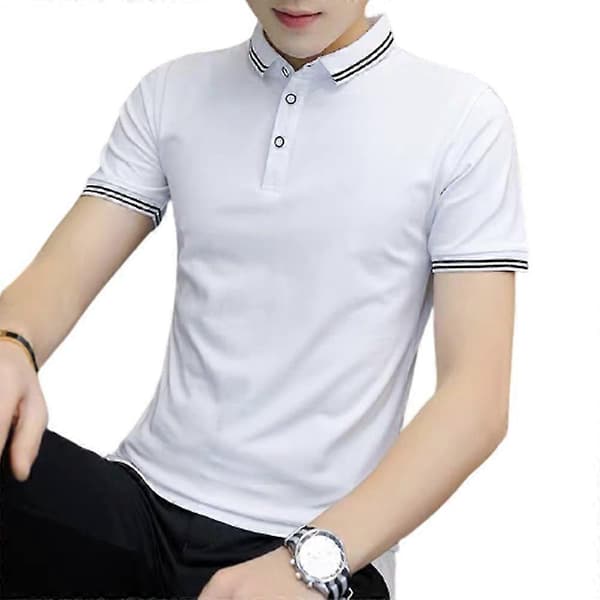 Miesten golf-poolopaidat lyhythihaiset White 2XL