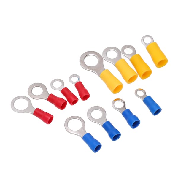 {YM}240 Pcs Mixed Ring Terminal Set Quick Disconnect Insulated Wire Terminals Crimp Set for Electrical Industry