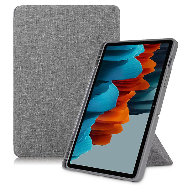 Case för Samsung Galaxy Tab S7 S8 Plus S7 Fe case Cover Smart Vikbart fodral Funda Para For Galaxy Tab S7- case Gray S8 Plus 12.4 inch