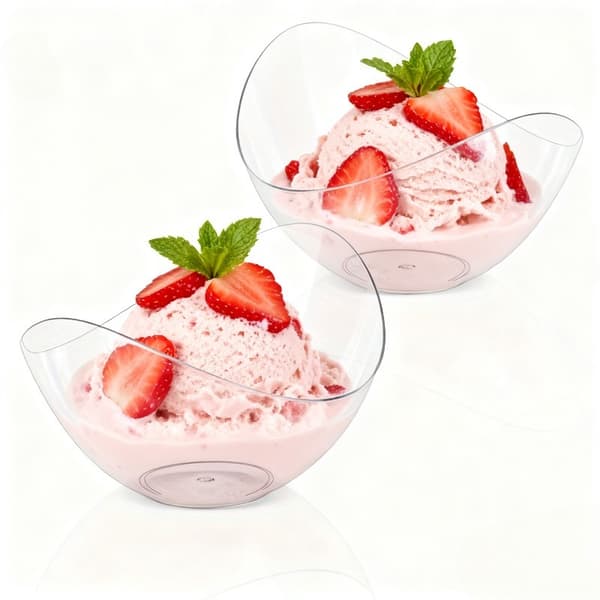 12 stk. transparente mousse-kakekopper, dessertskåler 12pcs