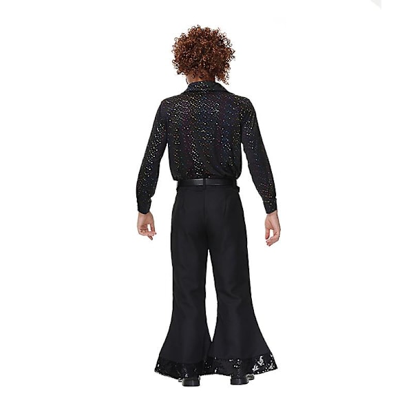 70-luvun discoasu miehille ja naisille, discohaalari disco-nukke Halloween-asu