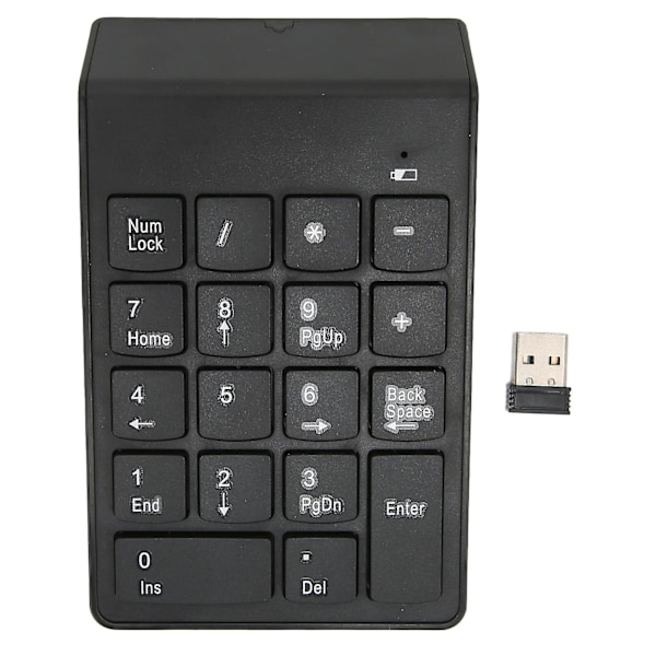 Numeriskt tangentbord Mini Trådlöst 18 tangenter 2.4GHz Stabil Anslutning Ergonomisk Design Laptop Numpad Numeriskt Tangentbord-YM