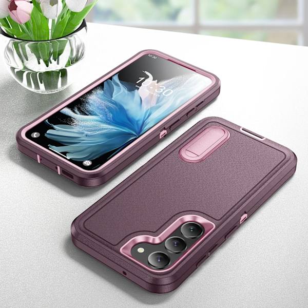 Anti-støv Støtte Fallbeskyttelse Deksel for Samsung Galaxy S23 Ultra 5G S 23 Plus S22 Ultra A54 A14 A13 A53 A04S 2 I 1 Veske Purple for Galaxy A54 5G