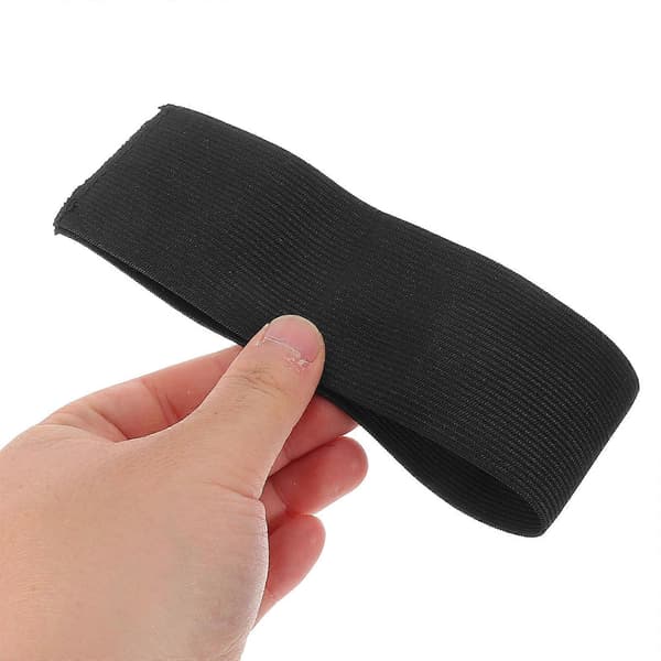 Elastisk Sort Sørgebind til Begravelse med 60 stk. Mindebånd Black 15.50X5.00X0.30CM