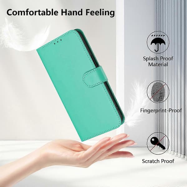 PU-deksel i solid farge for Redmi Note 14 Pro 5G / 14 Pro+ 5G Green