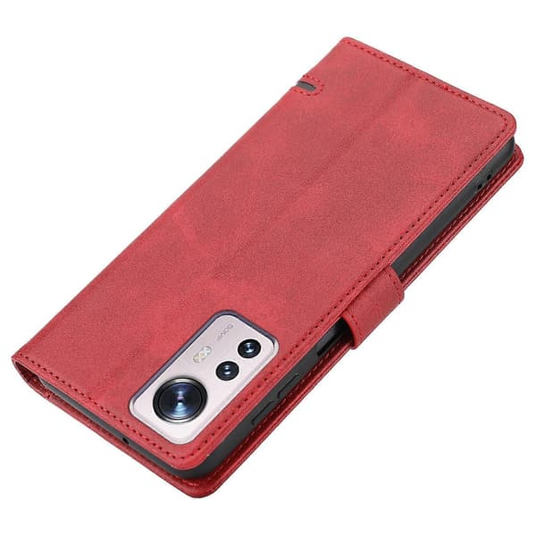 För Xiaomi 12 Classic Plånboksfodral i Läder Red