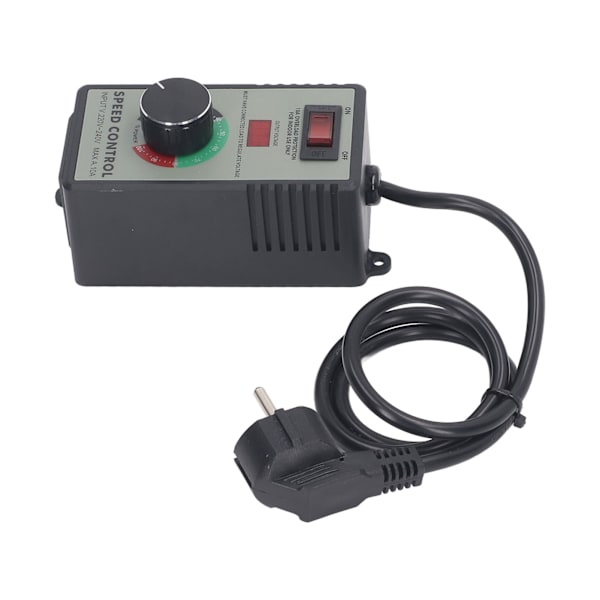 {YM}AC Motor Speed Controller Electric Fan Variable Speed Regulator with 10A Universal Socket EU Plug AC220 to 240V 4000W 0.4