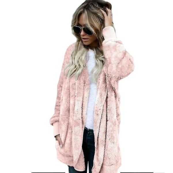 Dam Fluffy Hooded Et Hoodie Pink L