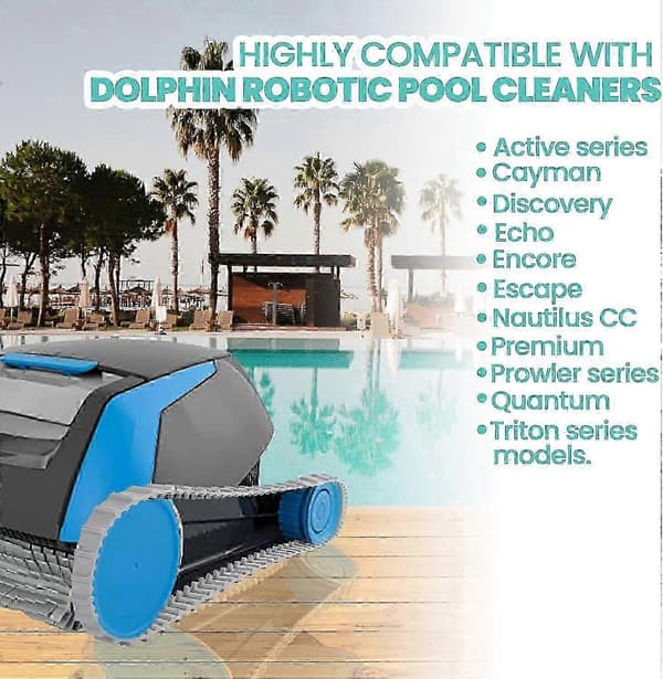 Dolphin 9983152-R2 Robotisk Poolrenser Udskiftningsskinner Grå 2-pak