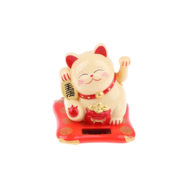 Sun Vitality Dance Rocking Lucky Cat Toy Hembordsdekoration - Gul Colourful