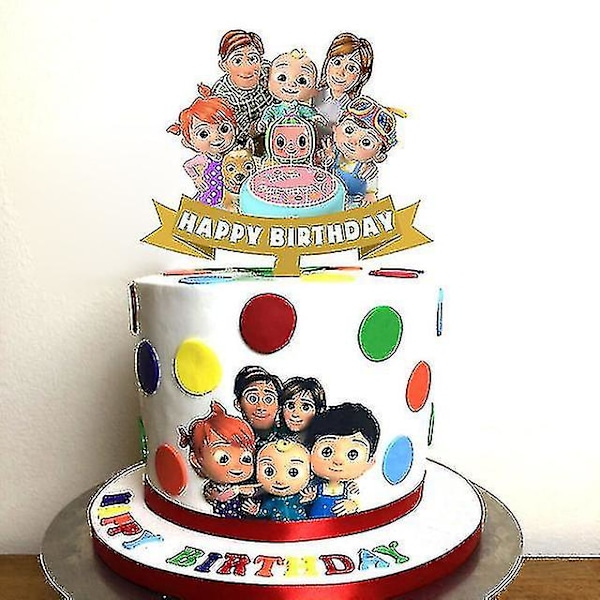Coco Melon Hyvää Syntymäpäivää Kakunkoriste Söpö Sarjakuva Cupcake Koriste Lapsille Tytöille Syntymäpäiväjuhliin Kakun Koristeet Baby Shower