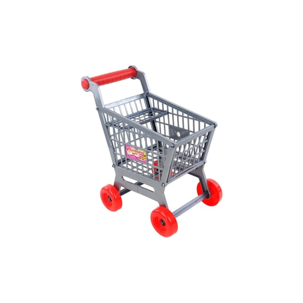 Barnutveckling Mini Shoppingvagn Rolllekleksaker Grå