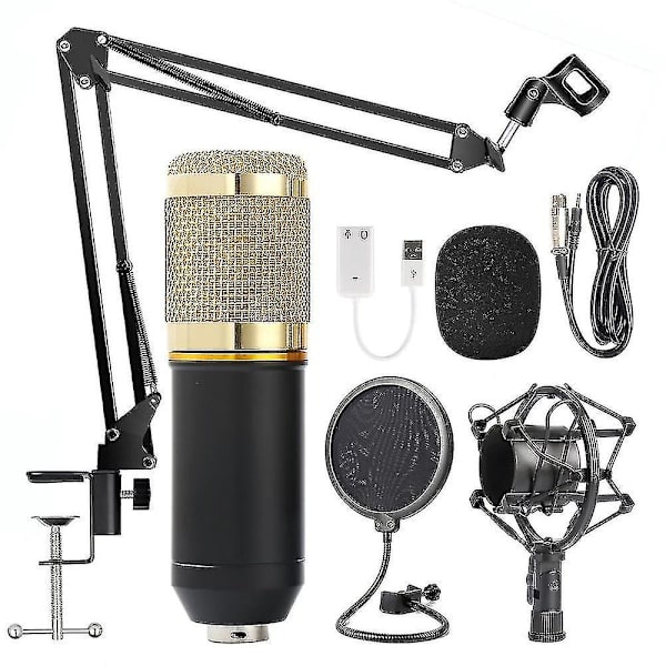 Mikrofoner Handhållen Mikrofon Studio Kondensatormikrofon Kompatibel med Ktv Radio och Braod Casting