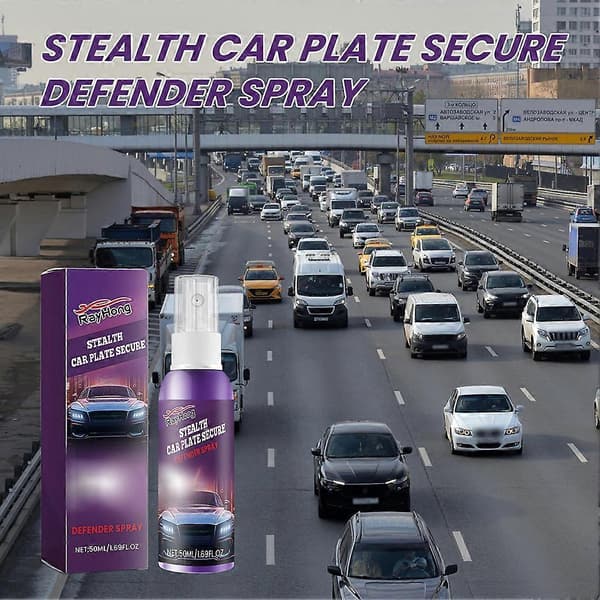 Stealth-Car Plate Secure Defender Spray Skonsamt Skydd Nummerplåtsspray Biltillbehör 2pcs