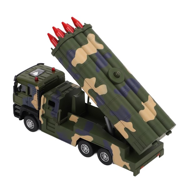 1/50 Militært Missilkøretøj Model Legering Træk Tilbage Raketbil Legetøj med Lyd og Lys til Børn 0.7