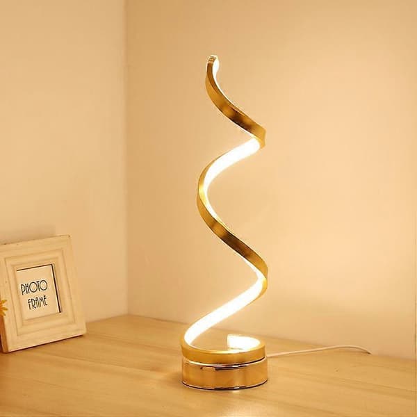 Dimbar Varmhvit LED Spiral Bordlampe
