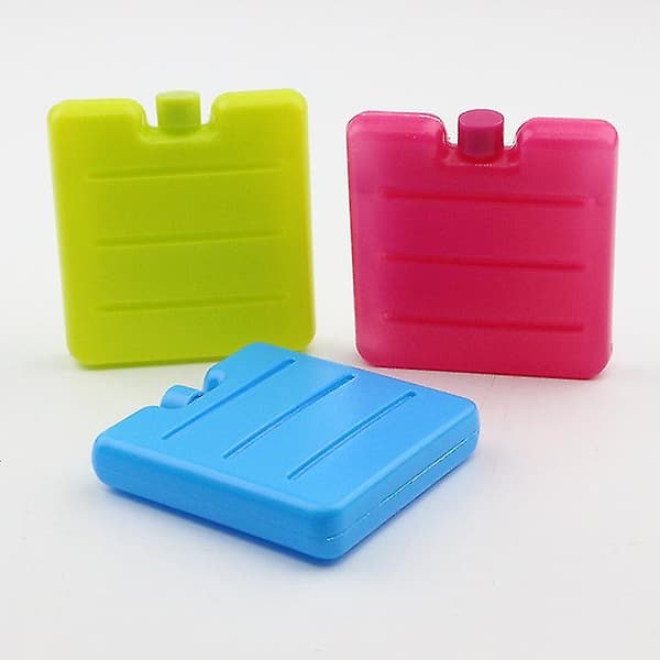 3 st Mini Frysblock Isbitar för Kylväskor Lunchlåda Camping Picknick Resa Husvagn Blue