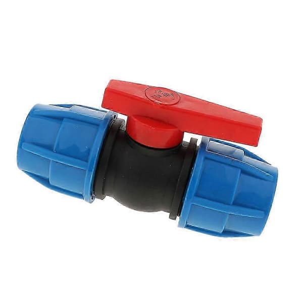 Slangekuleventilkobling, 20 mm rett rør-adapterfitting i plast 40mm Plastic Core