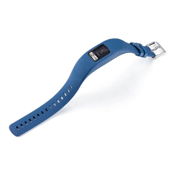 För Garmin Vivofit 4 Klockarmband Flexibel Rombmönstrad TPE TPU Klockarm Size: S Dark Blue