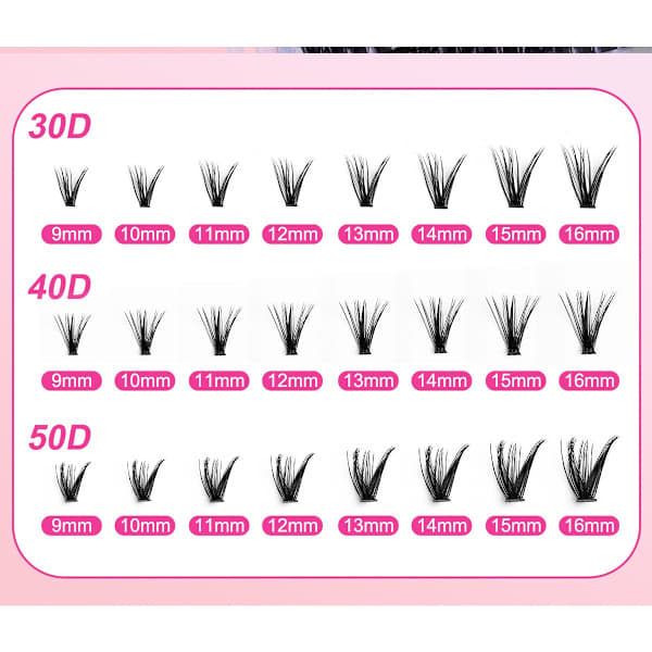 {YM}Black Friday False Eyelashes Set with Storage Box - Individual False Eyelashes - Volume Lashes Black