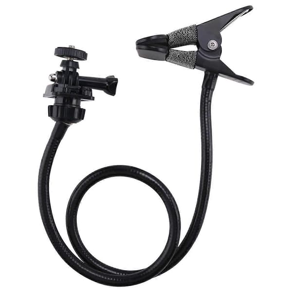 Webcam Stativ 25 Tommer Fleksibel Skrivebordsmontering Klemme Svanehals Stativ for Logitech Webcam C930E, C930, C920 black