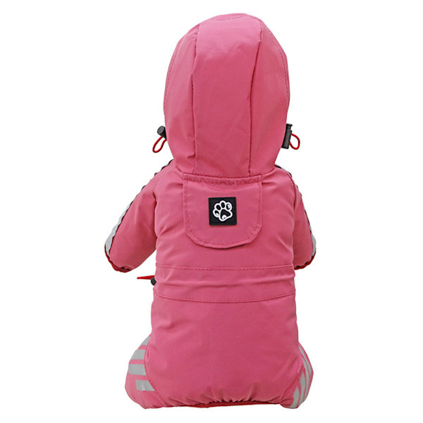 Hund Regnkläder Regnrock Husdjur Huva Vattentät Jacka Kläder rosa pink M
