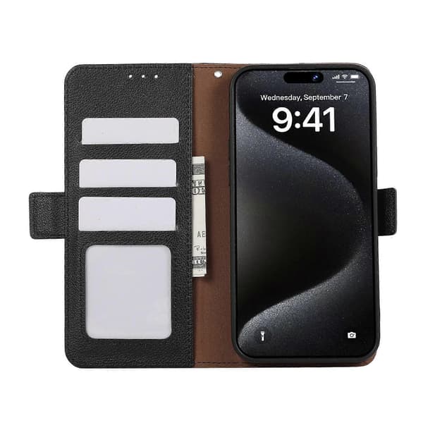 Läderfodral för Motorola Edge 50 Neo Black