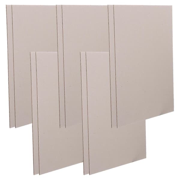 Tykt spånplade ark, håndlavet modelplade, bogbinderi spånplade, lysegrå 29,7X21X0,2Cm 10 stk Light Grey 29.7X21X0.2CM