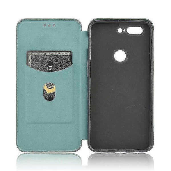 Kolfiberläderfodral för Oneplus 5t Green