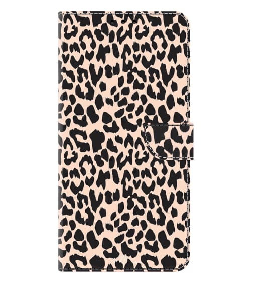 Plånboksfodral för iPhone 16e Mönstertryck PU Läder Flip Ställ Telefonskal Leopardtryck