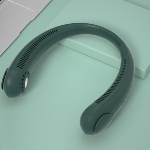 Minifläkt Bärbar fläkt Hypocrite 2400mAh USB uppladdningsbar tyst sportfläkt Utomhusanvändarfläkt (grön)