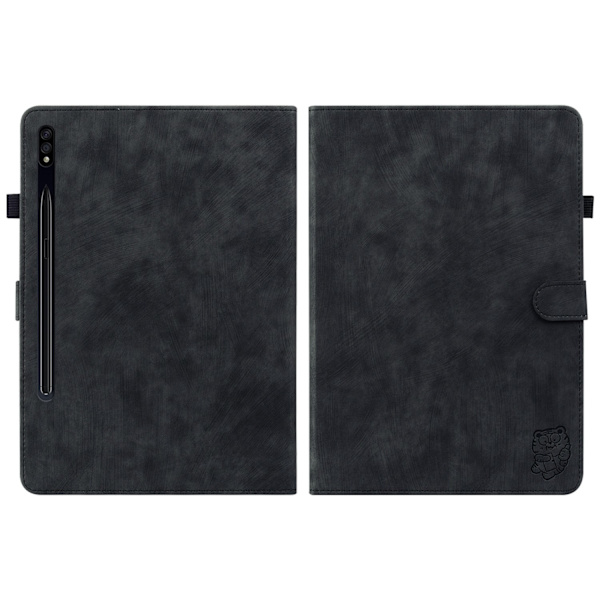 Universellt lämpligt för Samsung TabS7+/tabS8+/s7FeTabletCover med lock - svart