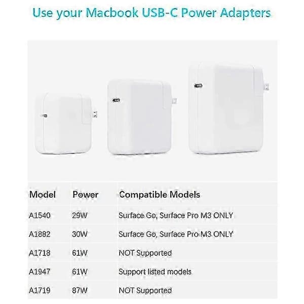 Nailonpunos Surface Connect - USB-C -latauskaapeli Surface Pro7 Go2 Pro6 5/4/3 Surface L -laitteille