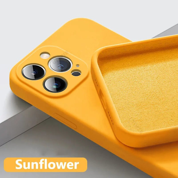 Fyrkantigt flytande silikonfodral för iPhone 15 Pro Max Baksida