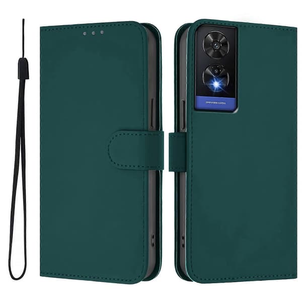 PU-deksel i solid farge for TCL 505 Dark Green