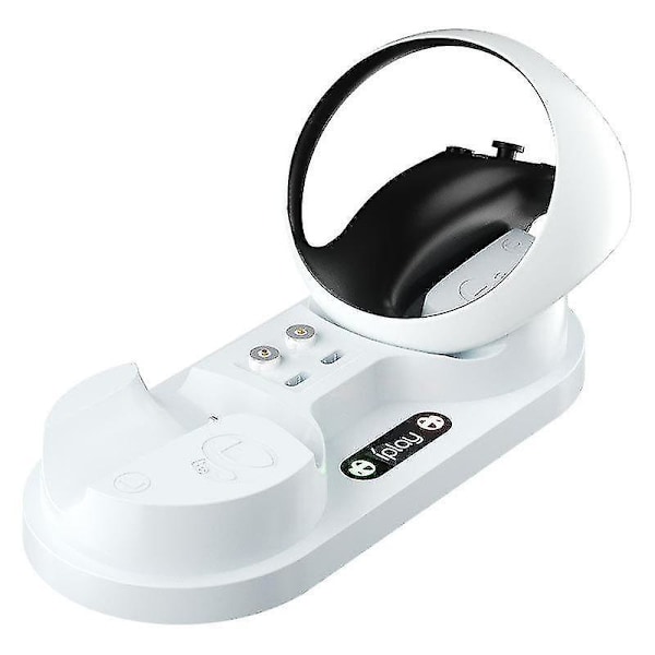 Kompatibel PS5 VR2 Spelkontroll med LED-ljusladdningsställ Bärbar kontroll Dubbel laddare