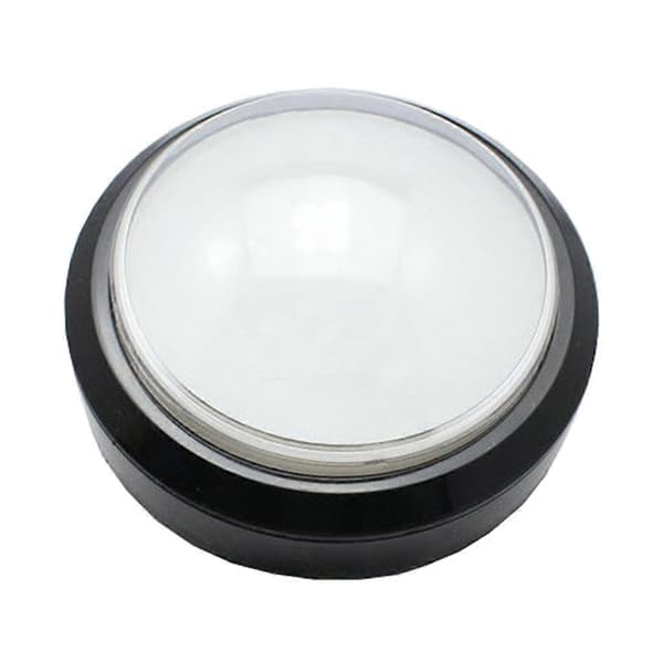 Arcade Trykknapper 100mm Stor Trykknapp LED Belyst med Mikrobryter White